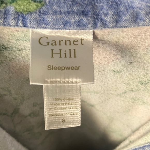 Garnet Hill 100% Cotton Floral Flannel Nightgown Night Shirt Pajamas Sz small - Picture 4 of 5